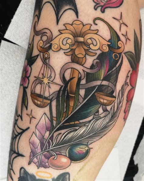 28 Mesmerizing Libra Tattoos To Tip The Scales • .